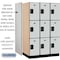 Salsbury Industries Wardrobe Locker, 45" W, 24" D, 76" H, (3) Wide, (9) Openings, Gray 23364GRY - alternate 4